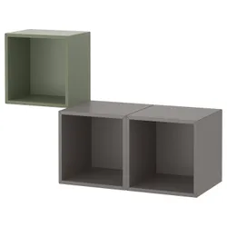 IKEA EKET(295.213.68) комбінація навісної шафи, сіро-зелений/темно-сірий