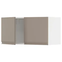 IKEA METOD(894.923.20) навісна шафа/2 двер, білий/Upplöv матовий темно-бежевий