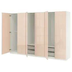IKEA PAX / FARDAL(495.983.28) Комбінація гардеробу, білий/легкий -orange глос