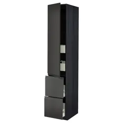 IKEA METOD / MAXIMERA(394.952.98) в s з половиною/4 шухляди/дверцята/2 фр, чорний/Upplöv матовий антрацит