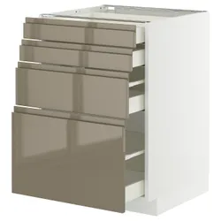 IKEA METOD / MAXIMERA(195.767.71) Вона st 4fr/4szu, білий/Voxtorp Gloss Dark -brown