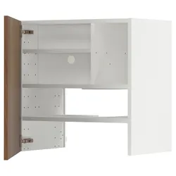 IKEA METOD(995.195.12) шафа з витяжкою та полицею/дверями, білий/Тісторп імітація коричневого горіха