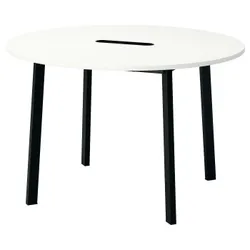 IKEA MITTZON(895.304.35) Конференц-стіл, круглий білий/чорний