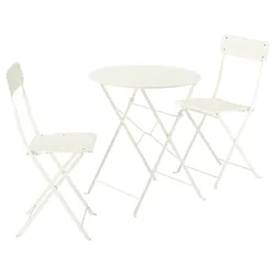 IKEA SUNDSÖ(395.730.26) стіл і 2 розкладні стільці, Зовнішній крем/вершки