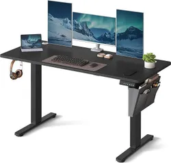 SONGMICS Електричний стіл з регульованою висотою, 140 x 60 x (72-120) см, регульований стіл, функція пам'яті 4 висоти, для