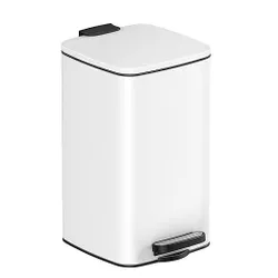 SONGMICS Відро для косметики, 8 літрів, відро для сміття у ванній кімнаті, маленьке відро для сміття, відро для сміття з педаллю,