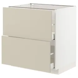 IKEA METOD / MAXIMERA(094.266.02) sz stj 2fr / 2in szu, білий / Havstorp бежевий