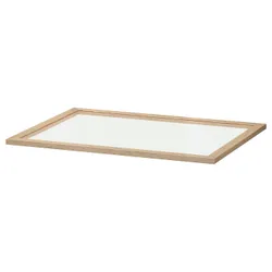 IKEA KOMPLEMENT(102.576.60) скляна полиця, білий морений дуб