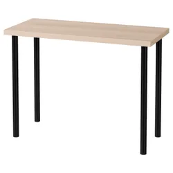 IKEA LINNMON / ADILS(095.902.30) стіл, Імітація білого/чорного забарвленого дуба