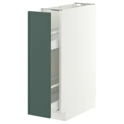 IKEA METOD / MAXIMERA(696.047.57) ст/висувна шафа внутр.обладнання, білий/Aspudden темно-сіро-зелений