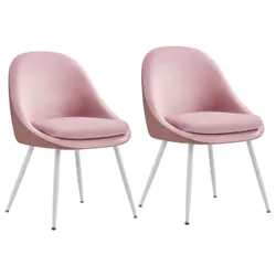 Столові стільці встановлені 2 рожеві