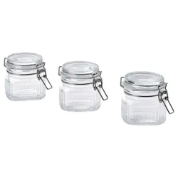 IKEA KÖSSEBÄR(105.985.36) банка з кришкою, Безбарвне скло