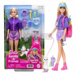 Лялька Барбі Малібу Пригоди на природі з собакою JJV59