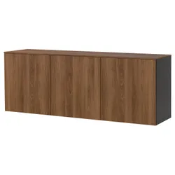IKEA BESTÅ(896.122.66) Поєднання настінних шаф, Czarnybrowz/Lappviken Walnut
