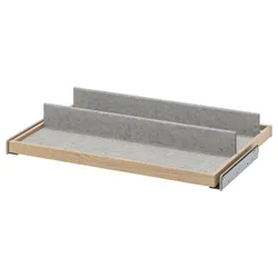 IKEA KOMPLEMENT(293.321.03) висувний лоток з вставкою для взуття, білий / світло-сірий ефект дуба