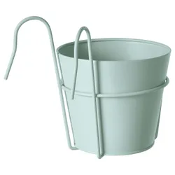 IKEA VITLÖK(105.847.61) Горщик з ручкою, всередину/на відкритому повітрі/бірюза