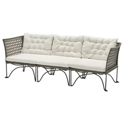 IKEA JUTHOLMEN(395.782.36) Модульний диван з 3-х осіб, зовнішній, темно -сірий/куддарна світло -сірий -рог
