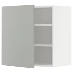 IKEA METOD(895.393.94) настінна шафа з полицями, білий/Хавсторп світло-сірий