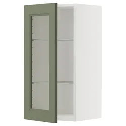 IKEA METOD(895.173.25) Повинен наполовину/скло, Biały/axstad gria -green