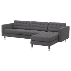 IKEA LANDSKRONA (792.703.72) 4-місний диван, z szezlongiem / Gunnared темно-сірий / метал