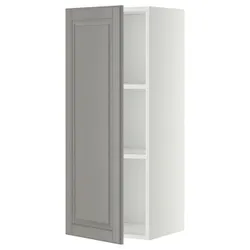 IKEA METOD(994.595.89) навісна шафа з полицями, білий / Bodbyn сірий