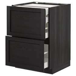 IKEA METOD / MAXIMERA (792.602.88) sz stj 2fr / 2n / wed / w szu, чорний / Lerhyttan чорний тонований