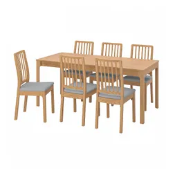 IKEA EKEDALEN / EKEDALEN(794.881.11) стіл і 6 стільців, імітація дуба. dębu / Orrsta світло-сірий
