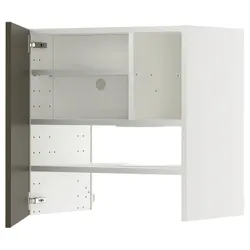 IKEA METOD(995.586.50) шафа з витяжкою та полицею/дверями, білий/Хавсторп коричнево-бежевий