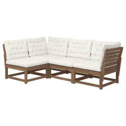 IKEA NÄMMARÖ(095.752.15) Модульний кутовий диван для 3 осіб, Зовнішня пляма світло -коричнева/Куддарна Світло -сірий -Грей