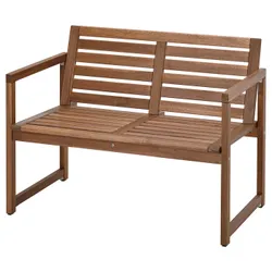 IKEA NÄMMARÖ(305.103.02) вулична лавка зі спинкою, світло-коричнева пляма