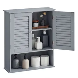 Висна сіра шафа для ванної кімнати