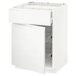 IKEA METOD / MAXIMERA(394.573.24) sza st n pł / szu / 2dr ko, білий/Voxtorp матовий білий
