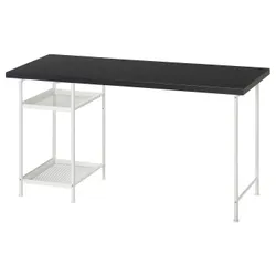 IKEA LAGKAPTEN / SPÄND(295.636.74) стіл, Czarnobrąz/білий