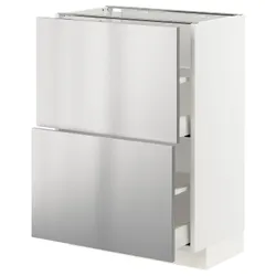 IKEA METOD / MAXIMERA(293.299.59) шафа / 2 szu /, білий / Vårsta нержавіюча сталь