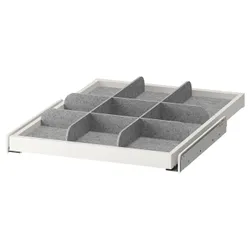 IKEA KOMPLEMENT(493.320.03) висувна полиця з перегородкою, білий / світло-сірий