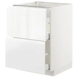 IKEA METOD / MAXIMERA(792.540.46) sz stj 2fr / 2in szu, білий / Voxtorp глянцевий / білий