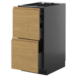 IKEA METOD / KNIVSHULT(095.868.60) Stj 2fr/2n/wed/w, Czarnoszary/Voxtorp imit. дуб