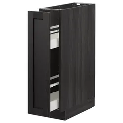 IKEA METOD(192.601.68) нижня шафа / висувні внутрішні кріплення, чорний / Lerhyttan чорний тонований