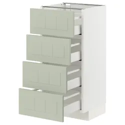 IKEA METOD / MAXIMERA(294.864.16) sha st 4fr/4sz, білий/Stensund світло-зелений