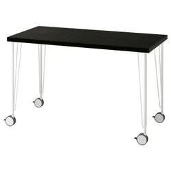 IKEA LAGKAPTEN / KRILLE(194.170.32) стіл, Czarnybrąz/білий