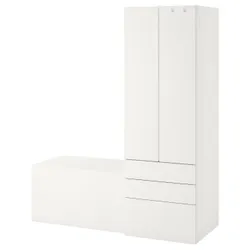 IKEA SMÅSTAD / PLATSA (194.287.52) стійка, білий білий / з лавою