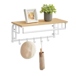 Вішак для одягу з дубовою полицею