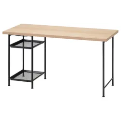 IKEA LAGKAPTEN / SPÄND(895.638.26) стіл, Імітація білого/чорного забарвленого дуба