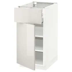 IKEA METOD / MAXIMERA(194.572.16) шафа stj szu / двер, білий / Ringhult світло-сірий