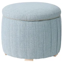 IKEA ÅTERLÖGA(005.702.41) пуф, з контейнером/світло -блакитним