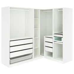 IKEA PAX(695.907.17) кутовий гардероб, білий