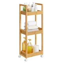 Книжкової шафи для ванної кімнати натуральної бежевої мобільної ванної