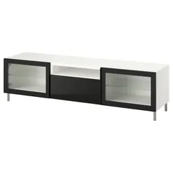 IKEA BESTÅ(695.748.35) ТБ шафа, білий Selsviken/Fällsvik антрацит