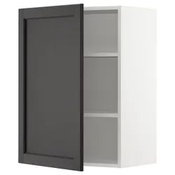 IKEA METOD(594.644.51) навісна шафа з полицями, білий/забарвлений лерхітановим чорним