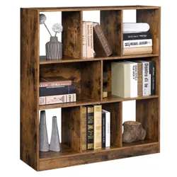 Книжна шафа з полицями коричнева 100 см сільська